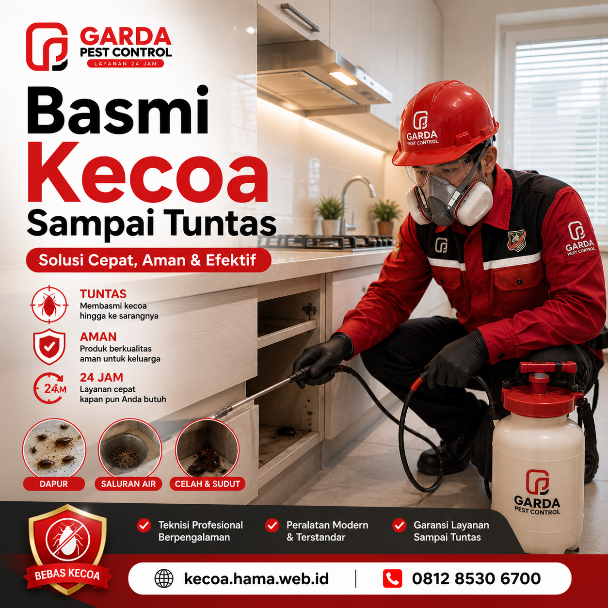 Garansi Layanan Pembasmi Kecoa di Sleman untuk Rumah dan Bisnis Kuliner