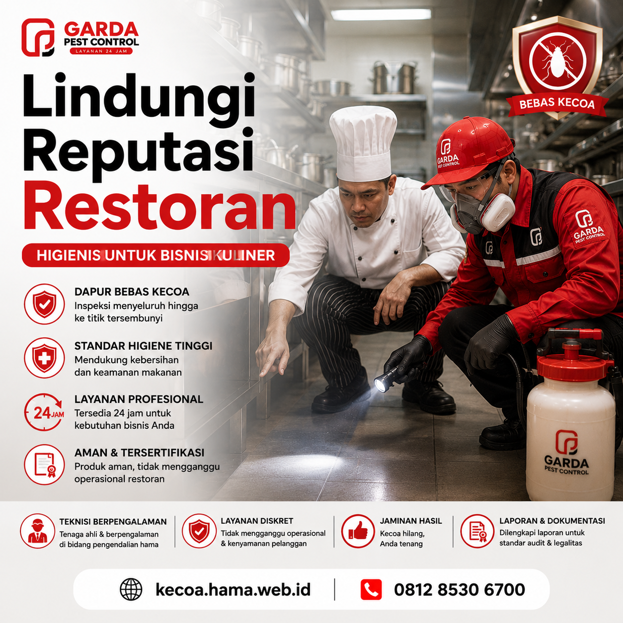Garansi Layanan Pembasmi Kecoa di Sleman untuk Rumah dan Bisnis Kuliner